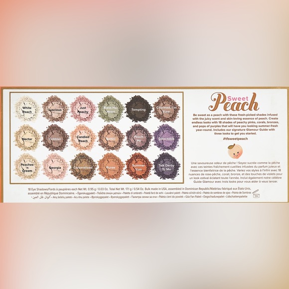 Too Faced Sweet Peach Eye Shadow Palette. Bright, Summer, Floral, Fresh, Colours - Picture 8 of 8